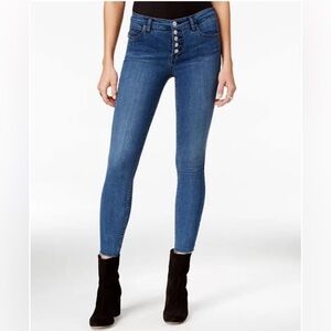 Free People Button FLY REAGAN RAW  HEM SKiNNY Jeans 👖